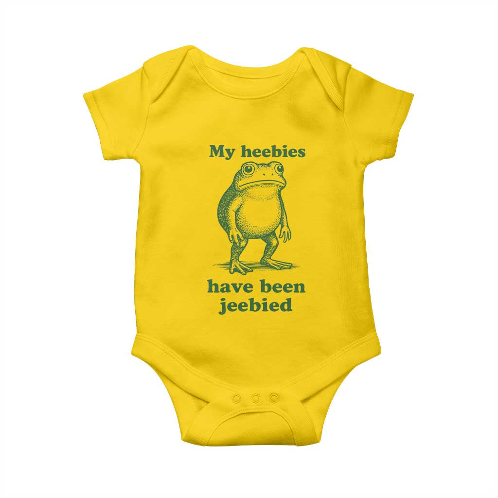 Funny Frog Baby Onesie My Heebies Have Been Jeebied Weirdcore Meme - Wonder Print Shop