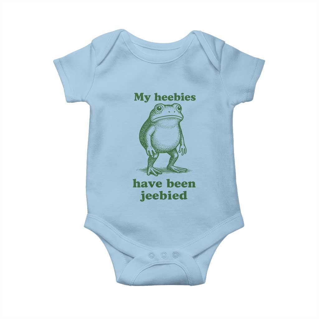 Funny Frog Baby Onesie My Heebies Have Been Jeebied Weirdcore Meme - Wonder Print Shop