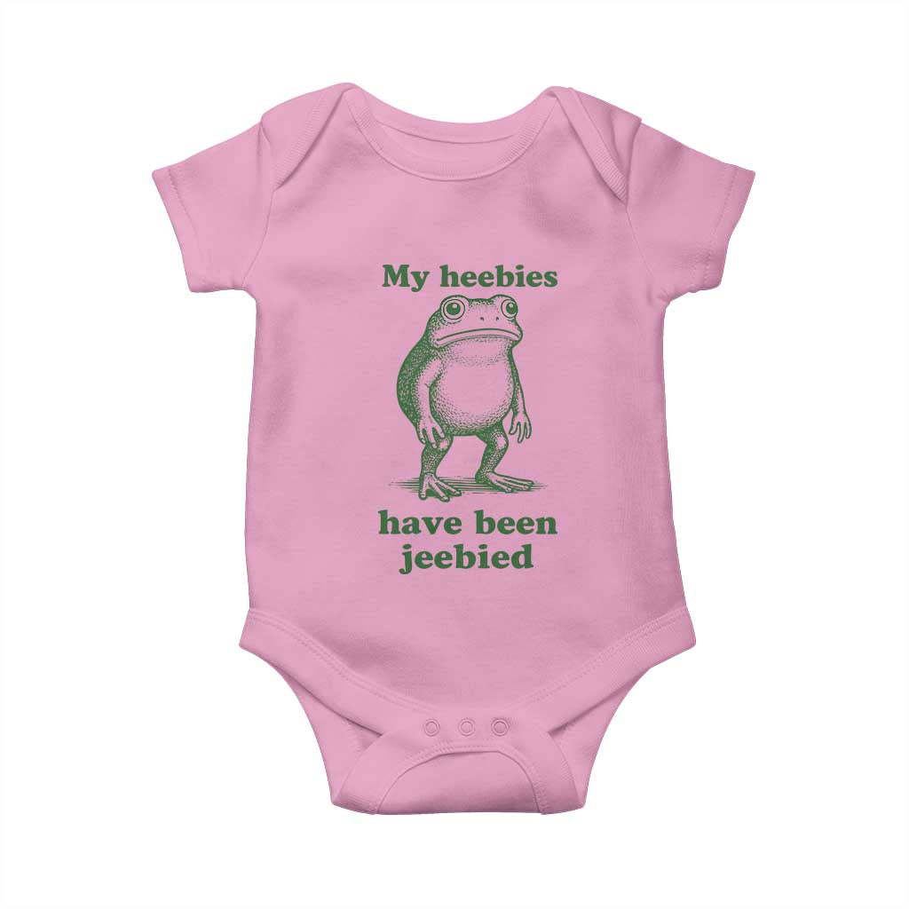 Funny Frog Baby Onesie My Heebies Have Been Jeebied Weirdcore Meme - Wonder Print Shop