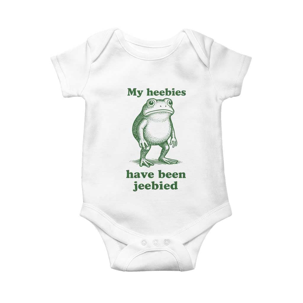 Funny Frog Baby Onesie My Heebies Have Been Jeebied Weirdcore Meme - Wonder Print Shop