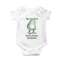 Funny Frog Baby Onesie My Heebies Have Been Jeebied Weirdcore Meme - Wonder Print Shop