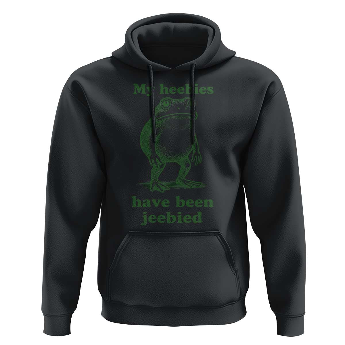 Funny Frog Hoodie My Heebies Have Been Jeebied Weirdcore Meme - Wonder Print Shop