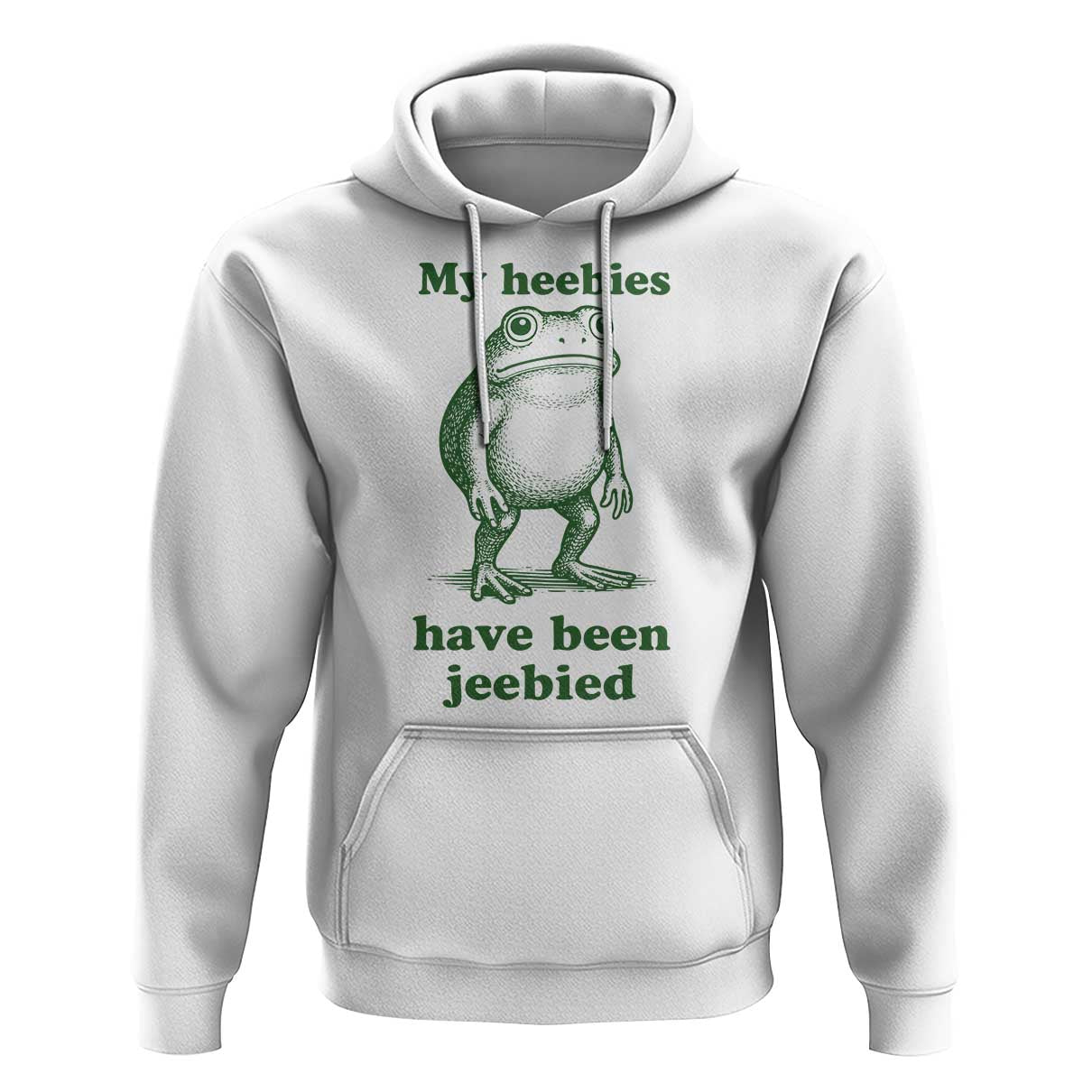 Funny Frog Hoodie My Heebies Have Been Jeebied Weirdcore Meme - Wonder Print Shop