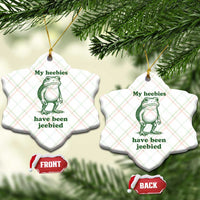 Funny Frog Ceramic Ornament My Heebies Have Been Jeebied Weirdcore Meme - Wonder Print Shop