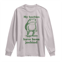 Funny Frog Long Sleeve Shirt My Heebies Have Been Jeebied Weirdcore Meme - Wonder Print Shop