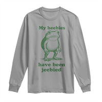 Funny Frog Long Sleeve Shirt My Heebies Have Been Jeebied Weirdcore Meme - Wonder Print Shop