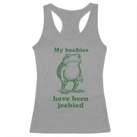 Funny Frog Racerback Tank Top My Heebies Have Been Jeebied Weirdcore Meme - Wonder Print Shop