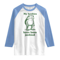 Funny Frog Raglan Shirt My Heebies Have Been Jeebied Weirdcore Meme - Wonder Print Shop