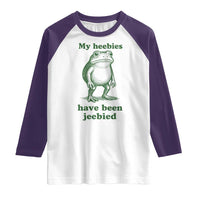 Funny Frog Raglan Shirt My Heebies Have Been Jeebied Weirdcore Meme - Wonder Print Shop