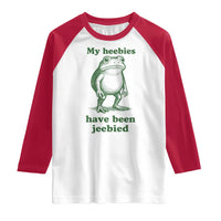 Funny Frog Raglan Shirt My Heebies Have Been Jeebied Weirdcore Meme - Wonder Print Shop