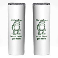 Funny Frog Skinny Tumbler My Heebies Have Been Jeebied Weirdcore Meme - Wonder Print Shop