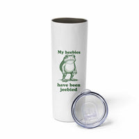Funny Frog Skinny Tumbler My Heebies Have Been Jeebied Weirdcore Meme - Wonder Print Shop