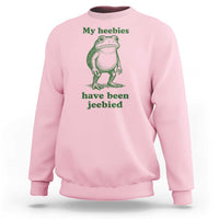 Funny Frog Sweatshirt My Heebies Have Been Jeebied Weirdcore Meme - Wonder Print Shop
