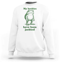 Funny Frog Sweatshirt My Heebies Have Been Jeebied Weirdcore Meme - Wonder Print Shop