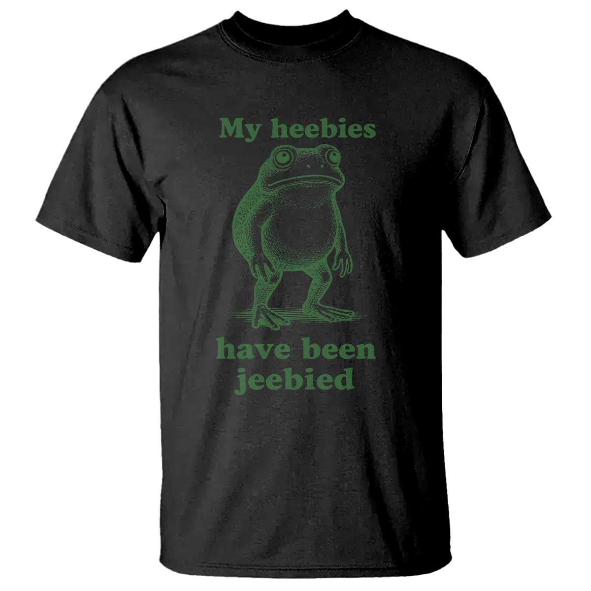 Funny Frog T Shirt My Heebies Have Been Jeebied Weirdcore Meme - Wonder Print Shop