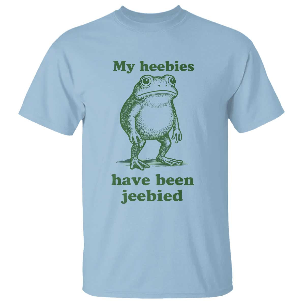 Funny Frog T Shirt My Heebies Have Been Jeebied Weirdcore Meme - Wonder Print Shop