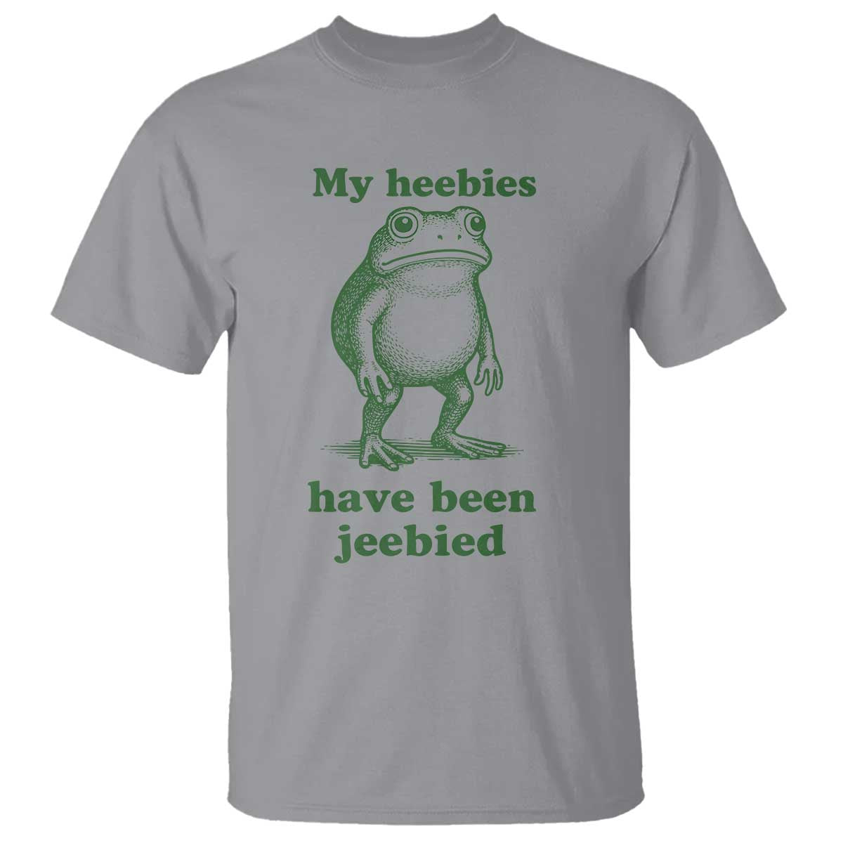 Funny Frog T Shirt My Heebies Have Been Jeebied Weirdcore Meme - Wonder Print Shop