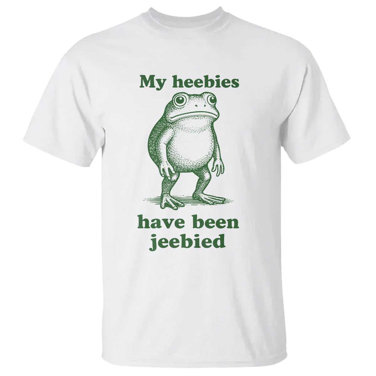 Funny Frog T Shirt My Heebies Have Been Jeebied Weirdcore Meme - Wonder Print Shop