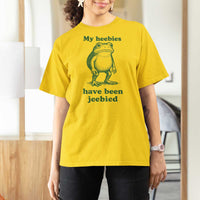 Funny Frog T Shirt For Women My Heebies Have Been Jeebied Weirdcore Meme - Wonder Print Shop