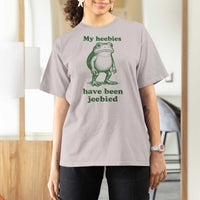 Funny Frog T Shirt For Women My Heebies Have Been Jeebied Weirdcore Meme - Wonder Print Shop