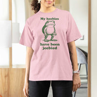 Funny Frog T Shirt For Women My Heebies Have Been Jeebied Weirdcore Meme - Wonder Print Shop