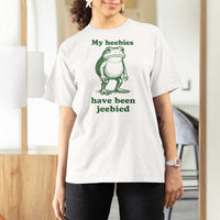Funny Frog T Shirt For Women My Heebies Have Been Jeebied Weirdcore Meme - Wonder Print Shop