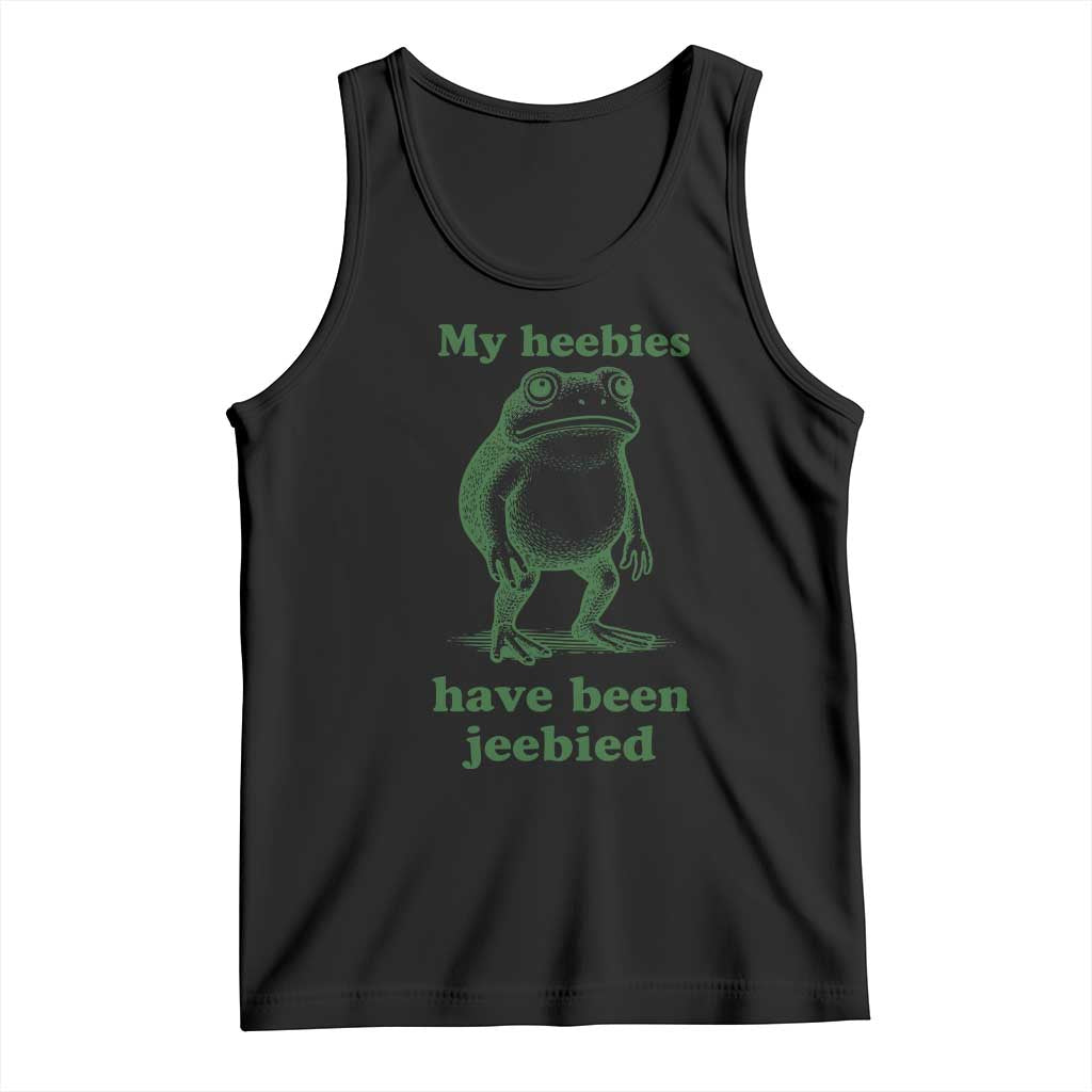 Funny Frog Tank Top My Heebies Have Been Jeebied Weirdcore Meme - Wonder Print Shop