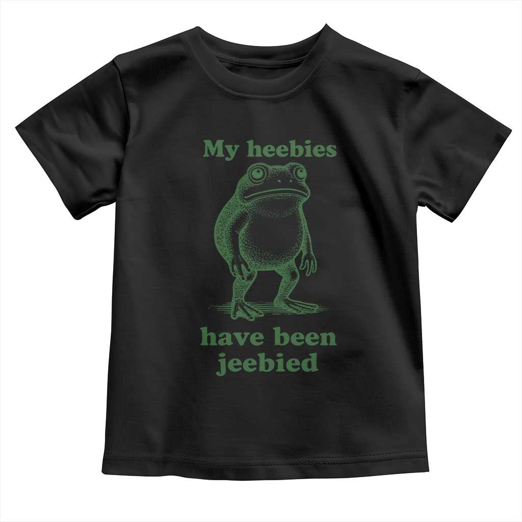 Funny Frog Toddler T Shirt My Heebies Have Been Jeebied Weirdcore Meme - Wonder Print Shop