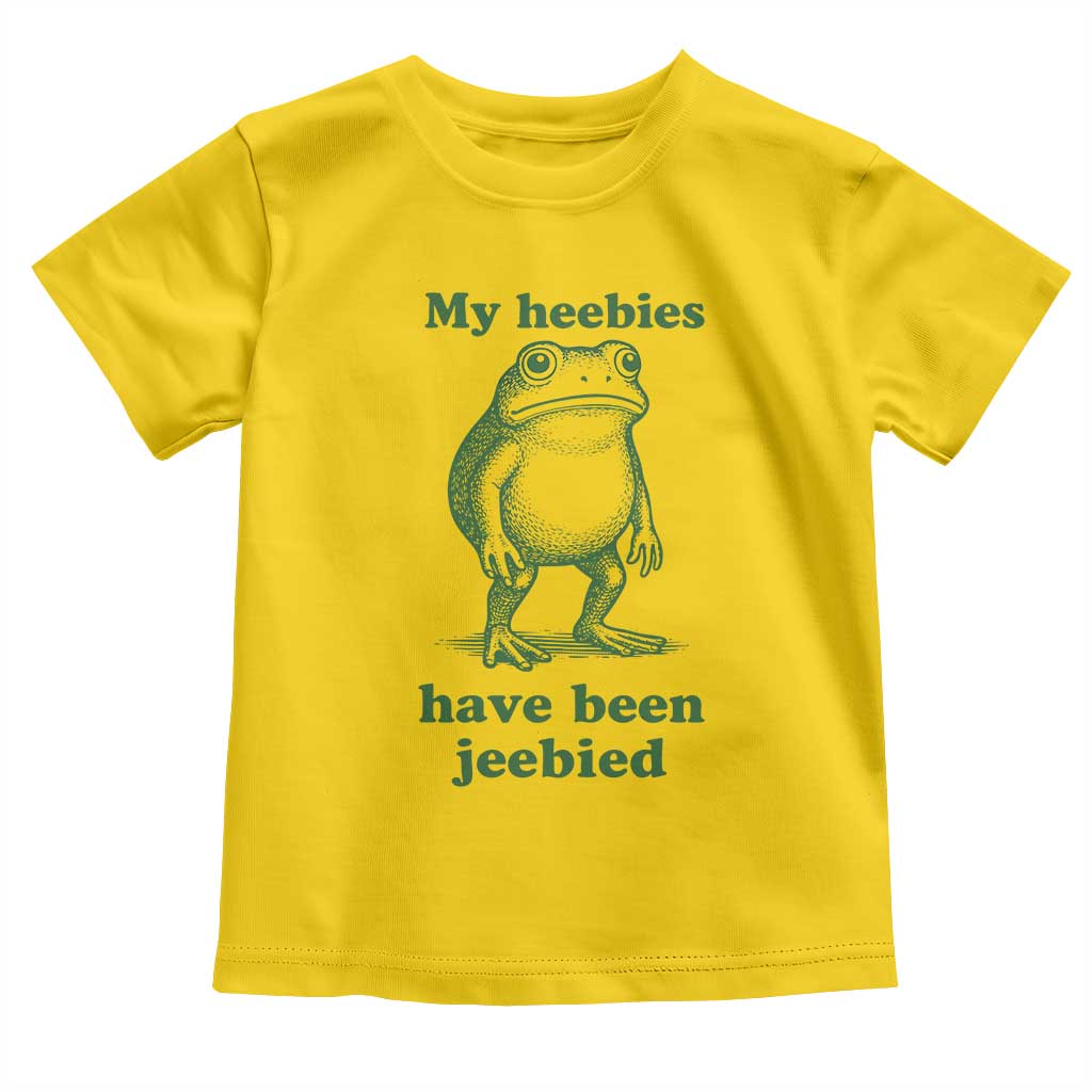 Funny Frog Toddler T Shirt My Heebies Have Been Jeebied Weirdcore Meme - Wonder Print Shop