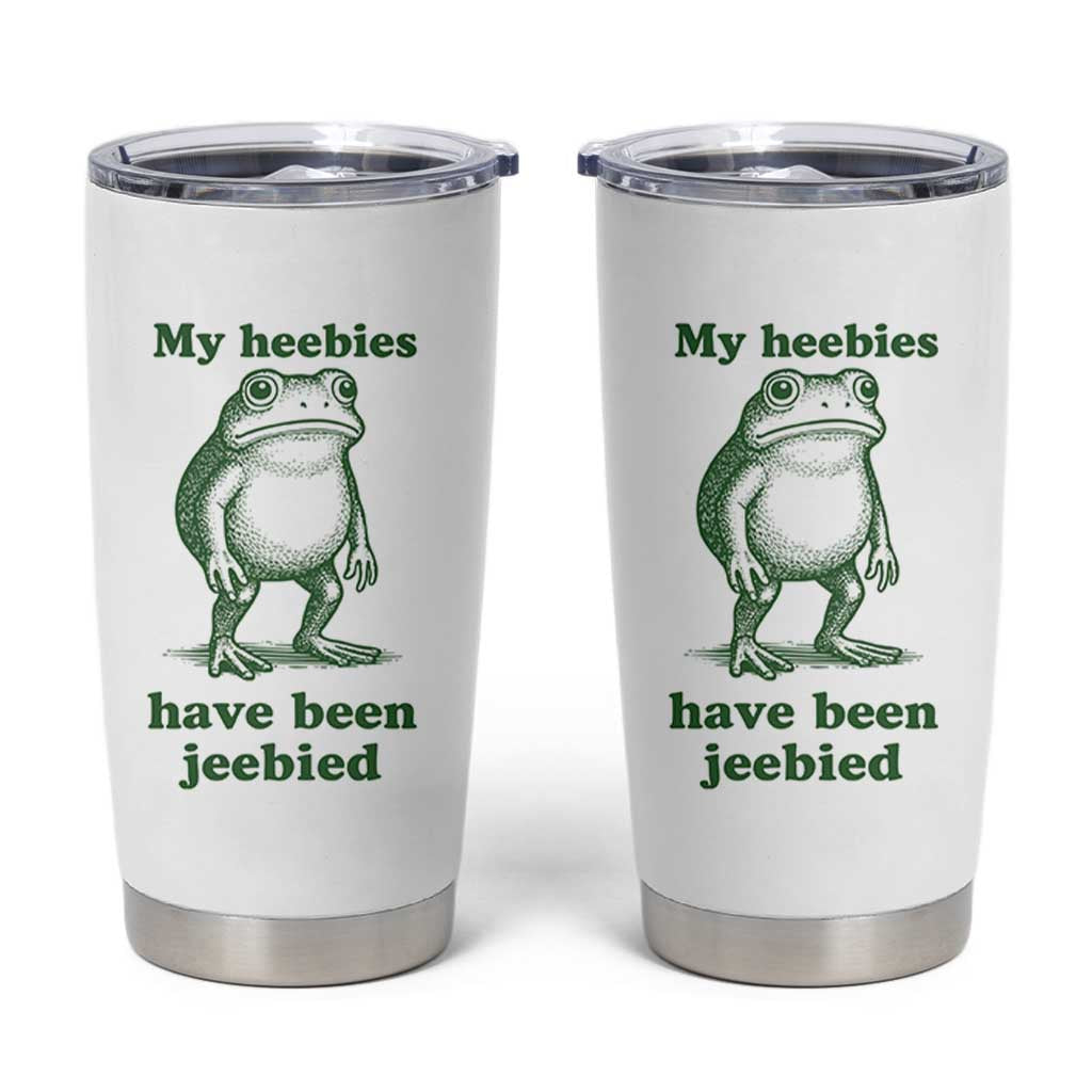 Funny Frog Tumbler Cup My Heebies Have Been Jeebied Weirdcore Meme - Wonder Print Shop