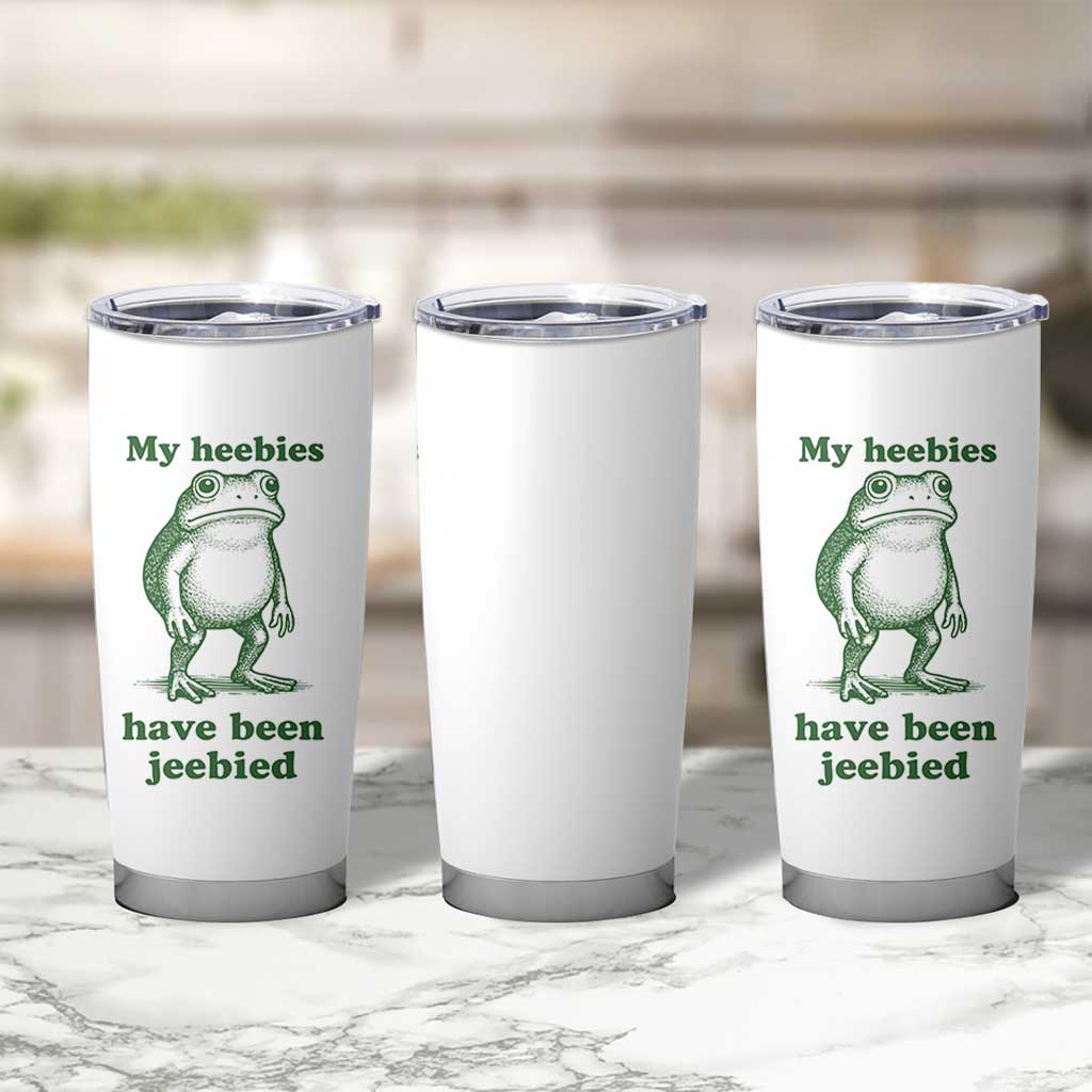 Funny Frog Tumbler Cup My Heebies Have Been Jeebied Weirdcore Meme - Wonder Print Shop