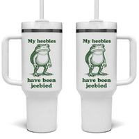 Funny Frog Tumbler With Handle My Heebies Have Been Jeebied Weirdcore Meme - Wonder Print Shop