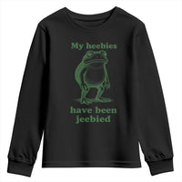 Funny Frog Youth Sweatshirt My Heebies Have Been Jeebied Weirdcore Meme - Wonder Print Shop