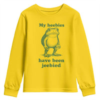 Funny Frog Youth Sweatshirt My Heebies Have Been Jeebied Weirdcore Meme - Wonder Print Shop