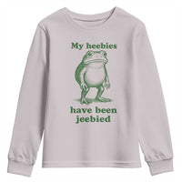 Funny Frog Youth Sweatshirt My Heebies Have Been Jeebied Weirdcore Meme - Wonder Print Shop