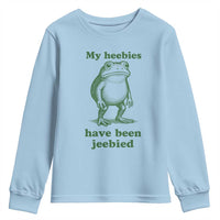 Funny Frog Youth Sweatshirt My Heebies Have Been Jeebied Weirdcore Meme - Wonder Print Shop