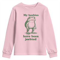 Funny Frog Youth Sweatshirt My Heebies Have Been Jeebied Weirdcore Meme - Wonder Print Shop