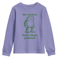 Funny Frog Youth Sweatshirt My Heebies Have Been Jeebied Weirdcore Meme - Wonder Print Shop