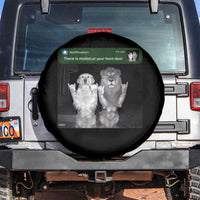 There is Motion at Your Front Door Spare Tire Cover Funny Golden Retriever Dog And Lion Motion Meme - Wonder Print Shop
