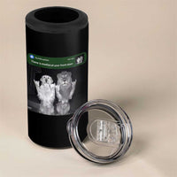 There is Motion at Your Front Door 4 in 1 Can Cooler Tumbler Funny Golden Retriever Dog And Lion Motion Meme - Wonder Print Shop
