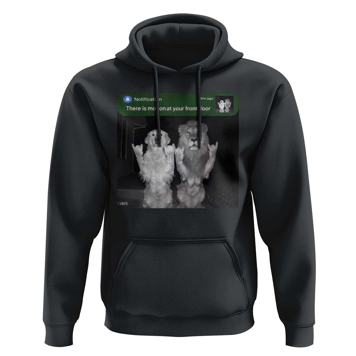 There is Motion at Your Front Door Hoodie Funny Golden Retriever Dog And Lion Motion Meme - Wonder Print Shop