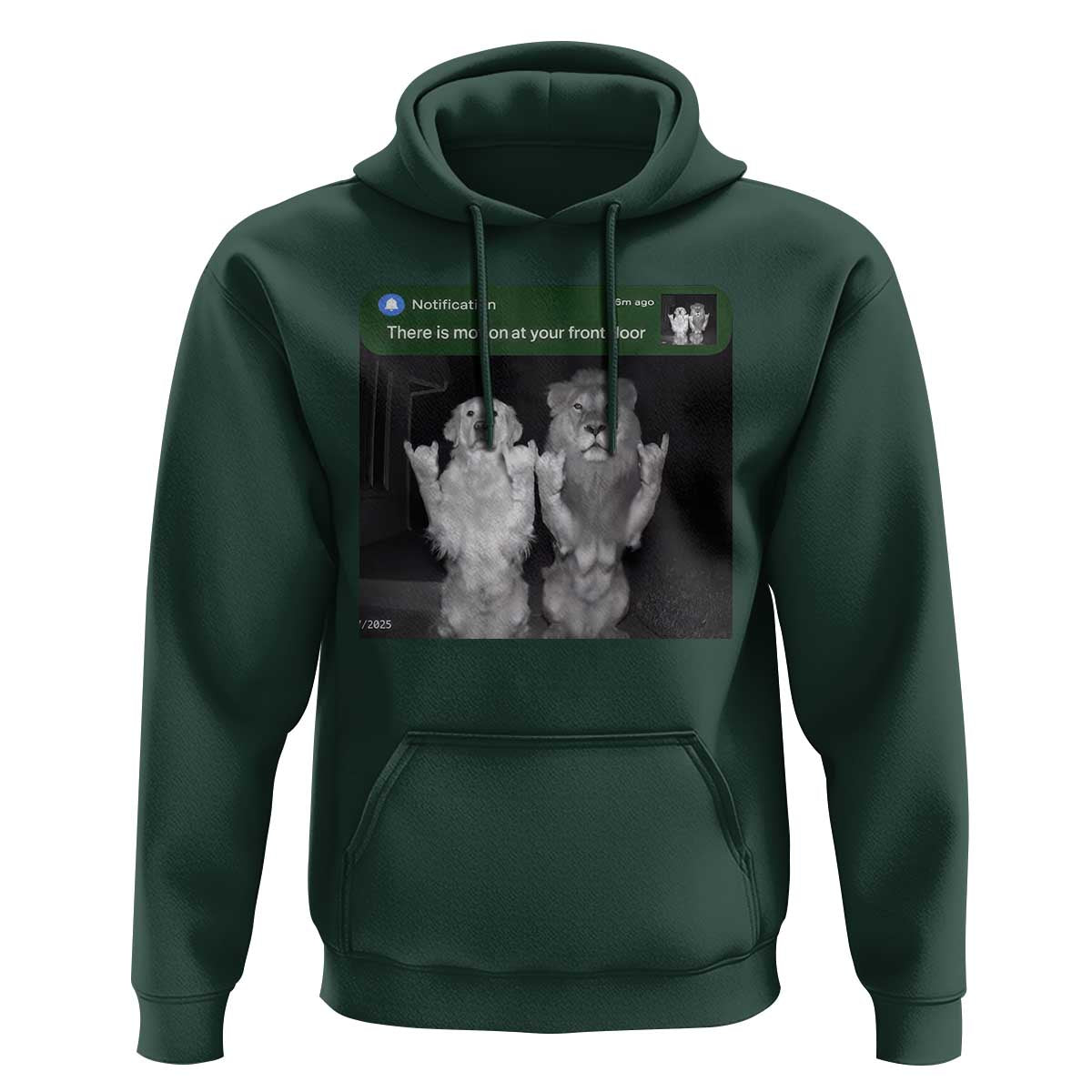 There is Motion at Your Front Door Hoodie Funny Golden Retriever Dog And Lion Motion Meme - Wonder Print Shop