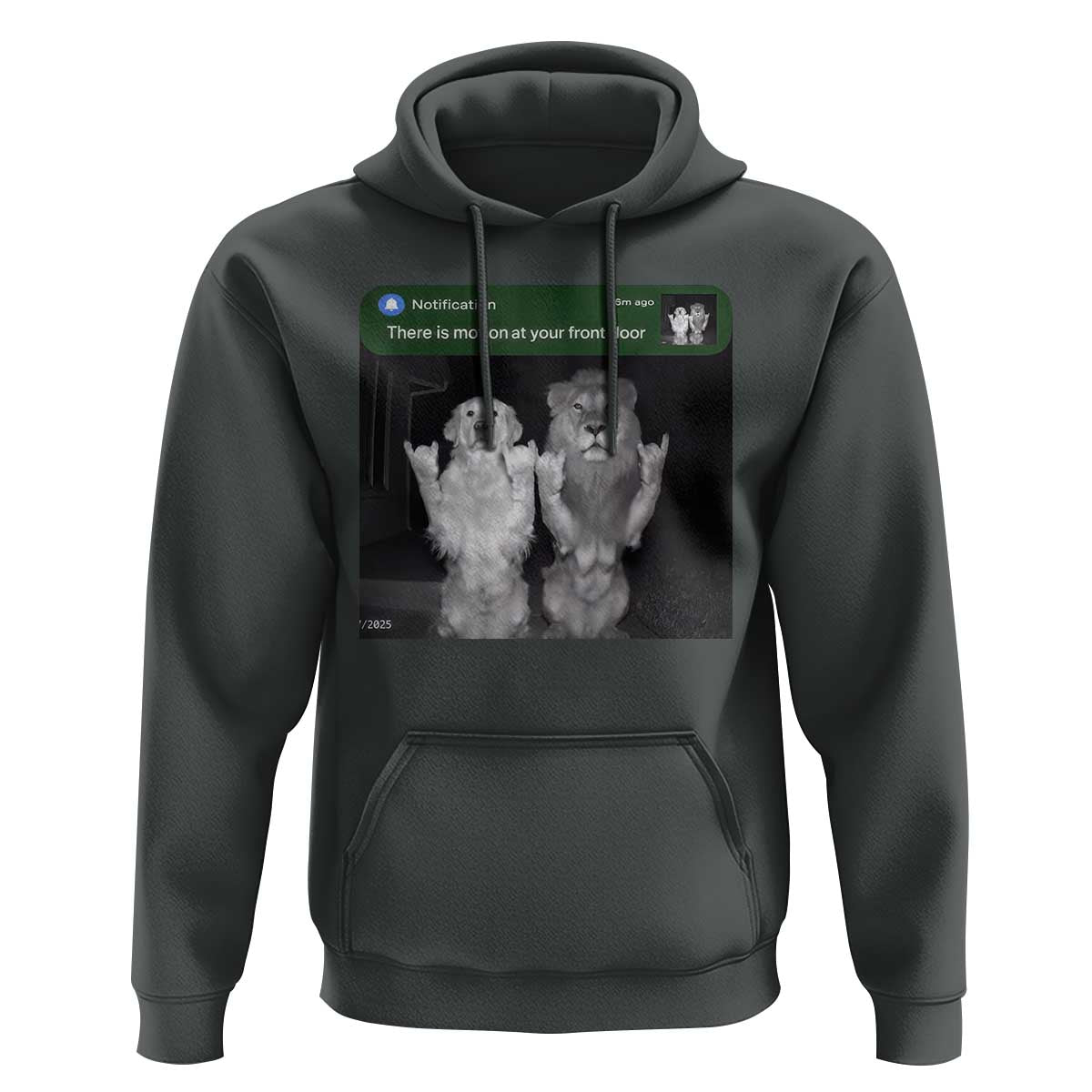 There is Motion at Your Front Door Hoodie Funny Golden Retriever Dog And Lion Motion Meme - Wonder Print Shop
