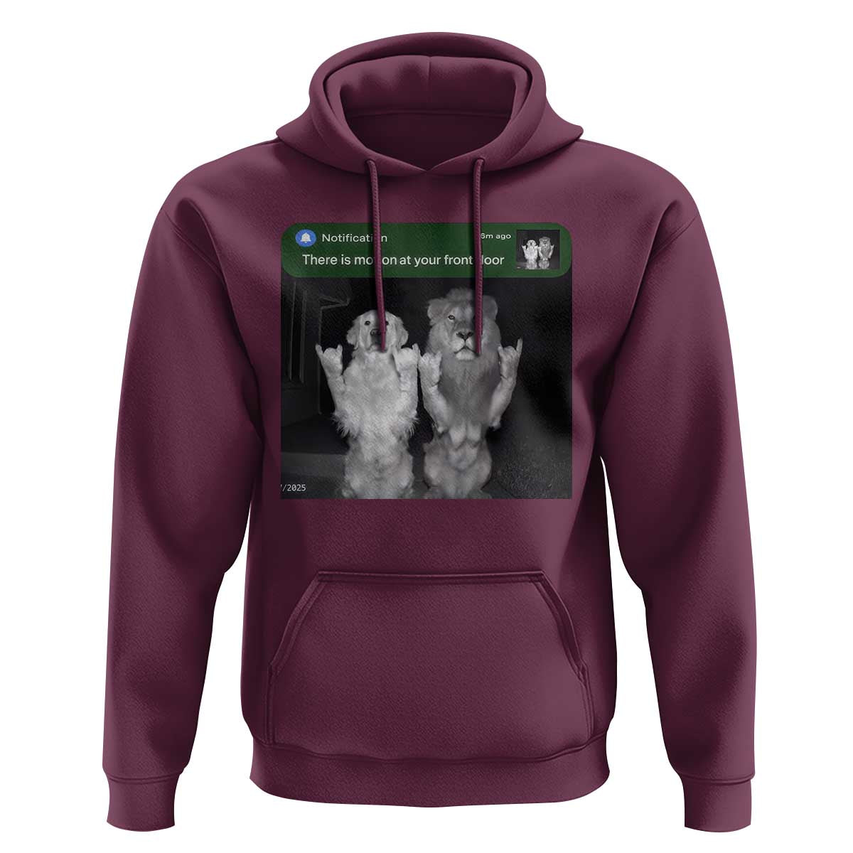 There is Motion at Your Front Door Hoodie Funny Golden Retriever Dog And Lion Motion Meme - Wonder Print Shop