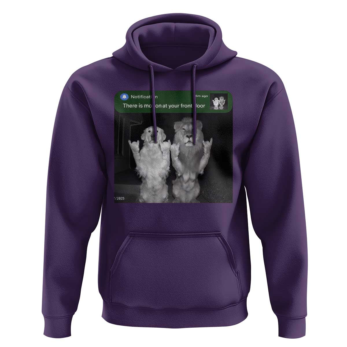 There is Motion at Your Front Door Hoodie Funny Golden Retriever Dog And Lion Motion Meme - Wonder Print Shop