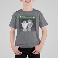 There is Motion at Your Front Door T Shirt For Kid Funny Golden Retriever Dog And Lion Motion Meme - Wonder Print Shop