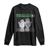 There is Motion at Your Front Door Long Sleeve Shirt Funny Golden Retriever Dog And Lion Motion Meme - Wonder Print Shop