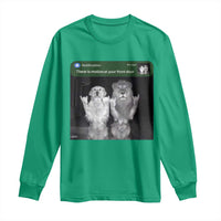 There is Motion at Your Front Door Long Sleeve Shirt Funny Golden Retriever Dog And Lion Motion Meme - Wonder Print Shop