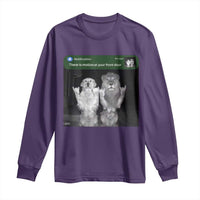 There is Motion at Your Front Door Long Sleeve Shirt Funny Golden Retriever Dog And Lion Motion Meme - Wonder Print Shop