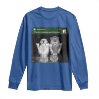 There is Motion at Your Front Door Long Sleeve Shirt Funny Golden Retriever Dog And Lion Motion Meme - Wonder Print Shop